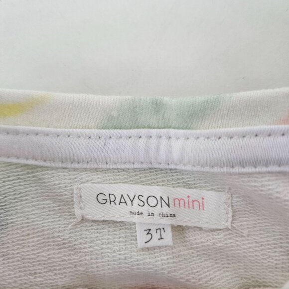 Grayson Mini Long Sleeve Toddler Top Size 3T Multicolored Cotton Blend Ruffled - Picture 4 of 5